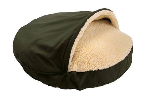 Snoozer Luxury Microsuede Cozy Cave Pet Bed, Small, Buckskin