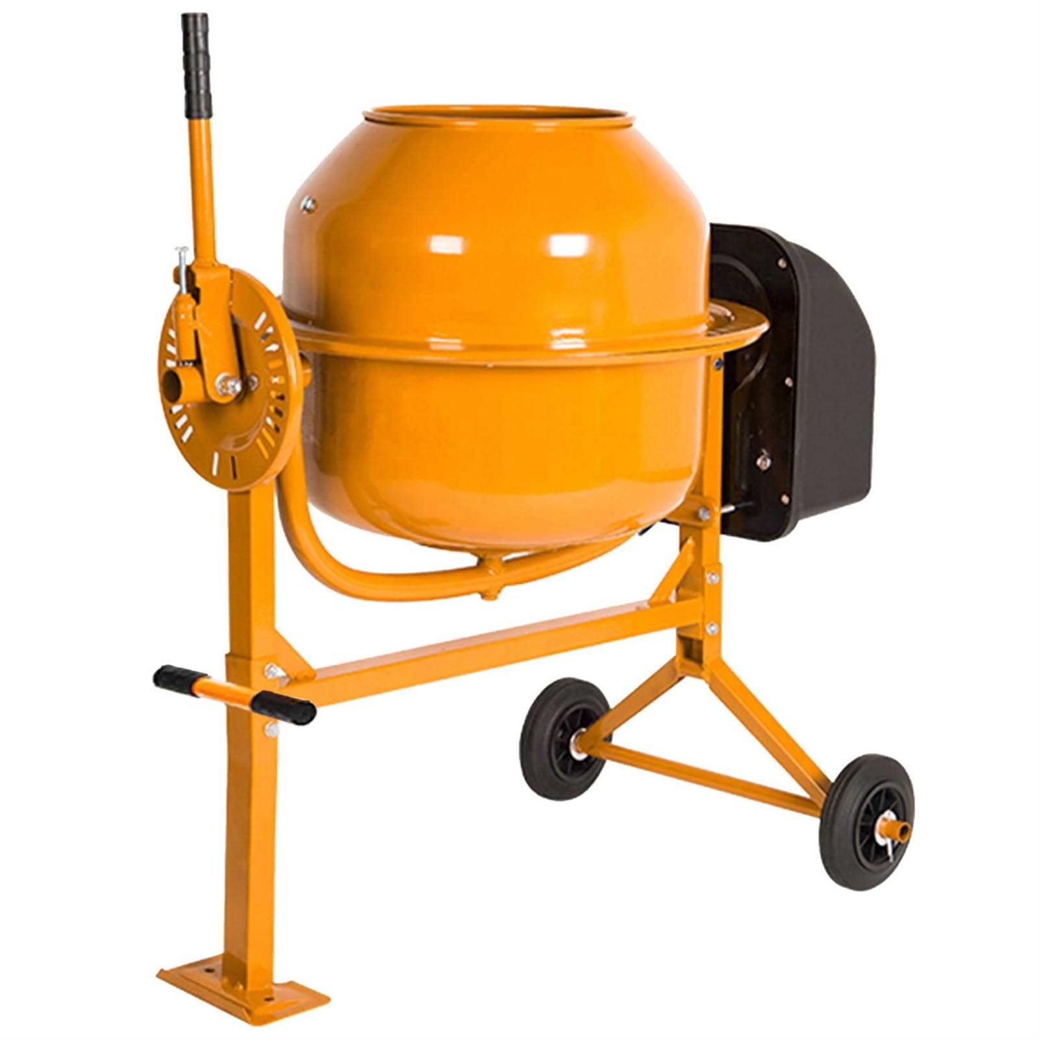 5-star Generic Portable 42 Cu Ft Concrete Cement Mixer 1/2 Hp Electric Mixer Machine with Wheel & 120L Freestanding Barrow Machine Mixing Tools Fo - Shop Hardware Tools Online Store