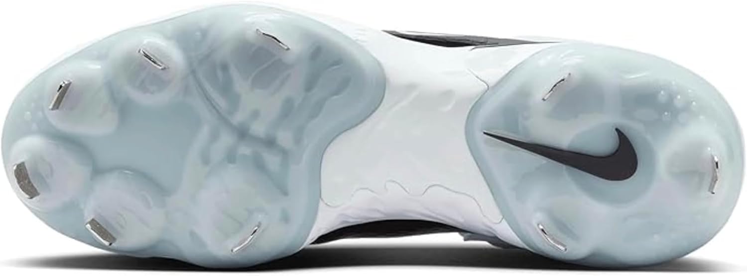 Nike Alpha Huarache Elite 4 Low FD2745-101 White-Black Men's Metal Baseball Cleats 8 US