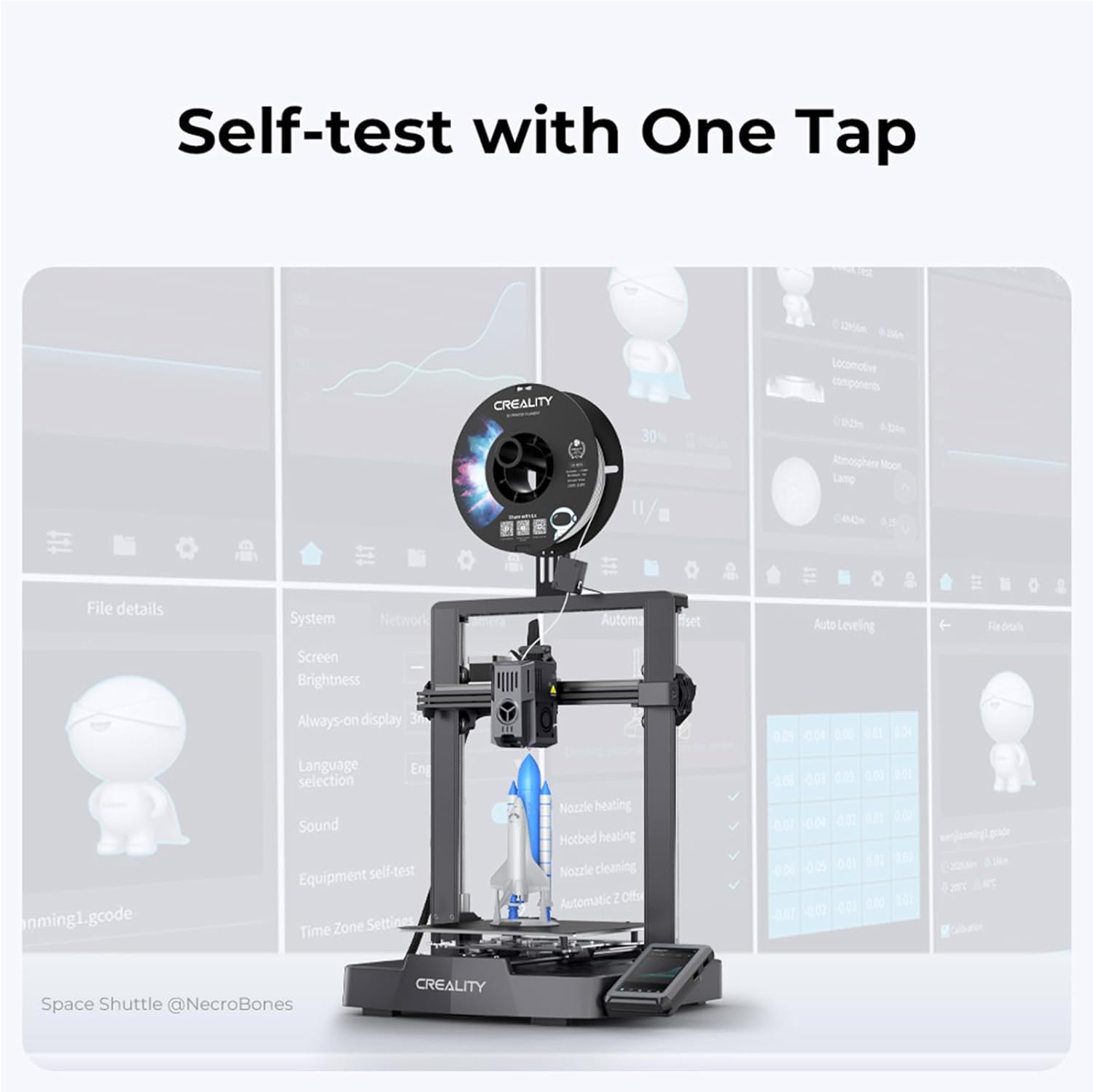 Creality Ender 3 V3 KE 3D Printer Bundle with Filament Dry Box, 500mm/s High Speed Printing Smart Monitor Control, Auto Calibration,300℃ 60W Hotend, Precise X-axis Linear Rail 220x220x240mm