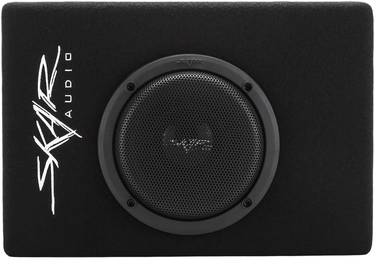 Skar Audio EVL-1X65D4-V-LP 6.5 400 Watt Low Profile Slot Port Loaded Car Subwoofer Enclosure