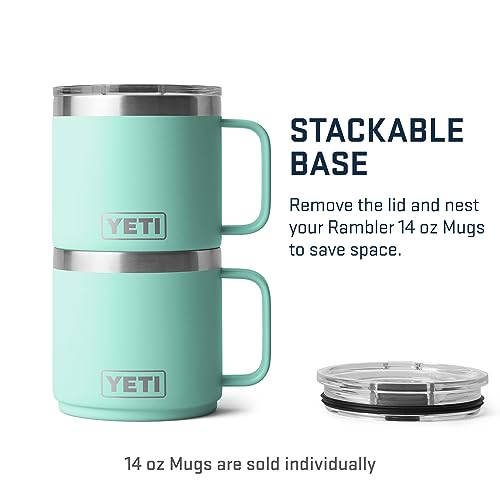 YETI Rambler 14 oz Stackable Mug, Vacuum Insulated, Stainless Steel with MagSlider Lid