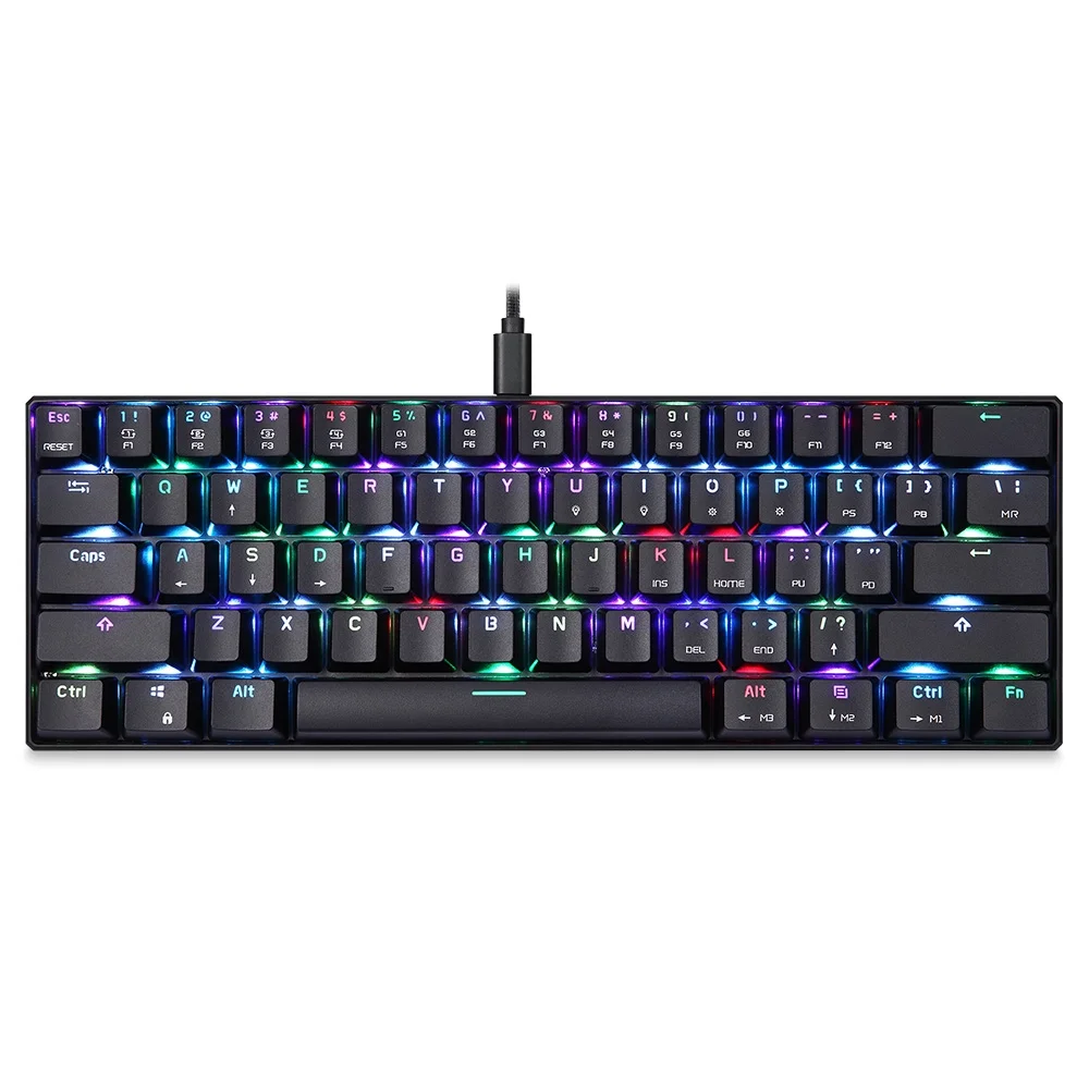 MOTOSPEED CK61 RGB USB Mechanical Gaming Keyboard OUTMU Red Switches 61 Keys Custom light collocation