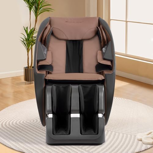 FDW Shiatsu Massage Chairs Full Body and Recliner Zero Gravity Massage Chair Electric with Built-in Heart Foot Roller Air Massage Easy to Move for Home Office,Black