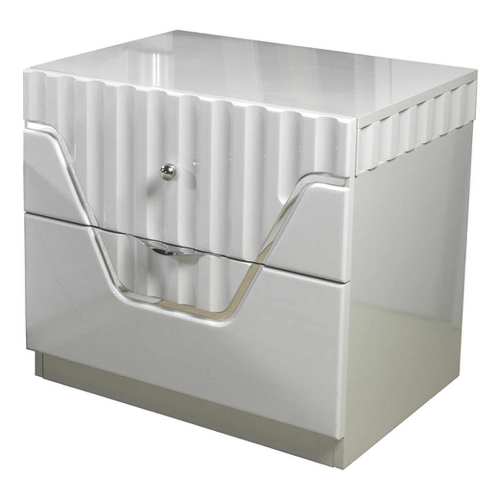 DaVinci Modern Style 2-Drawer Night stand Made with Wood in Gray