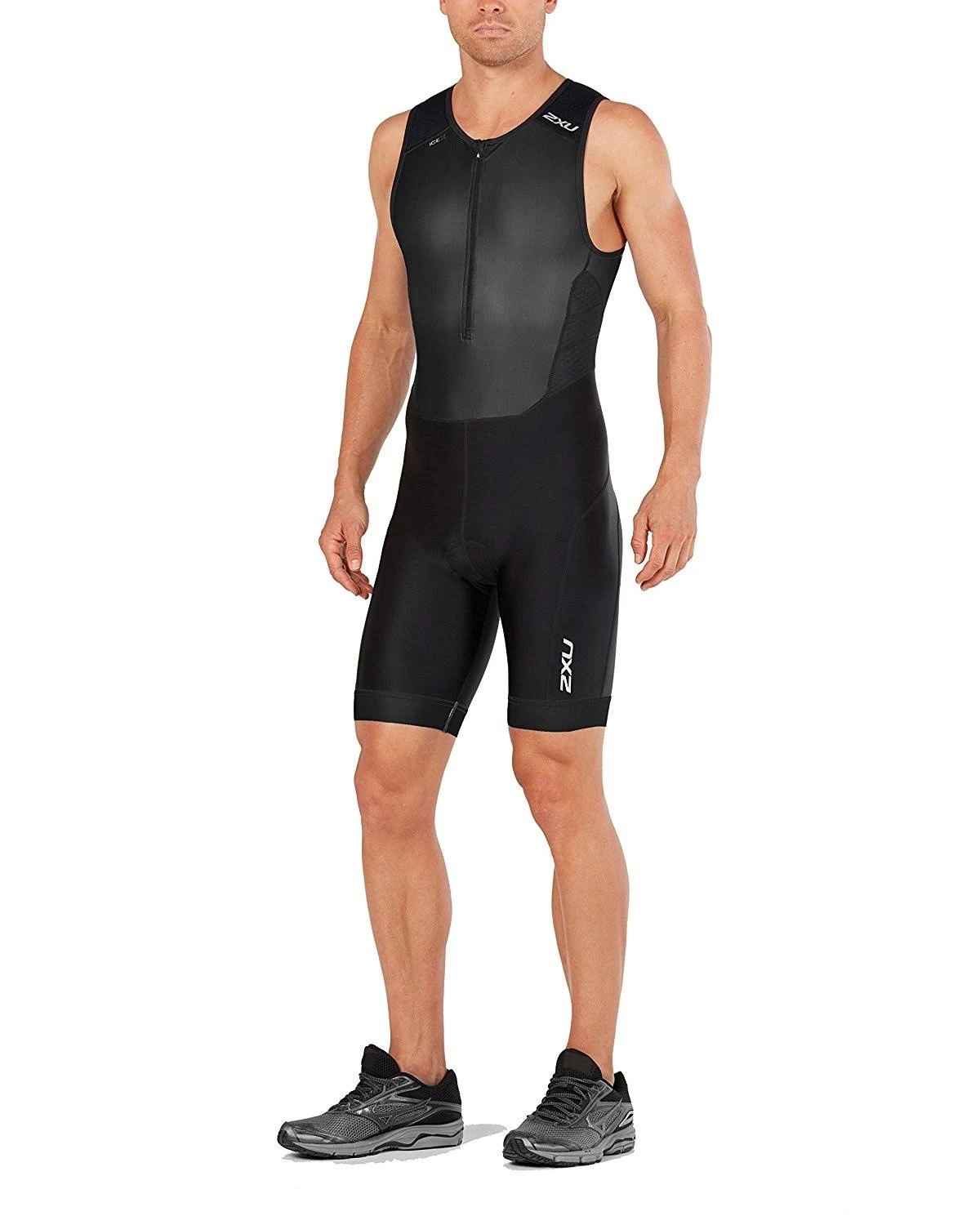 2XU Men&s Perform Front Zip Trisuit, Black