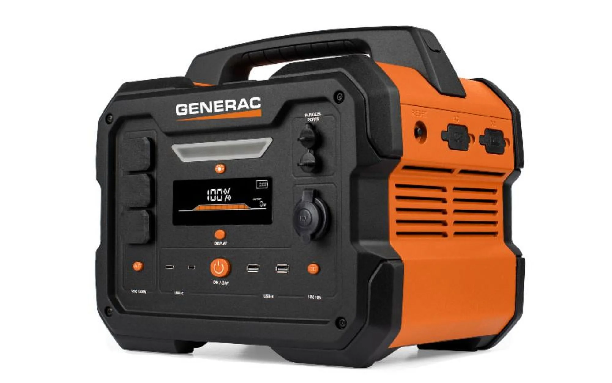 Generac 8025 Power Station 1600/3200 Watts 1086Wh Battery Powered Portable Generator - Solar Panel Charging Compatible - Curated Treasures Market