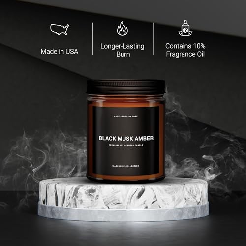 Scented Candles for Men (Timber) - Mens Candles for Home - Masculine Candle - Soy Wax Scented Candles - Long Burning Candles Premium - Soy Wax (9oz.)