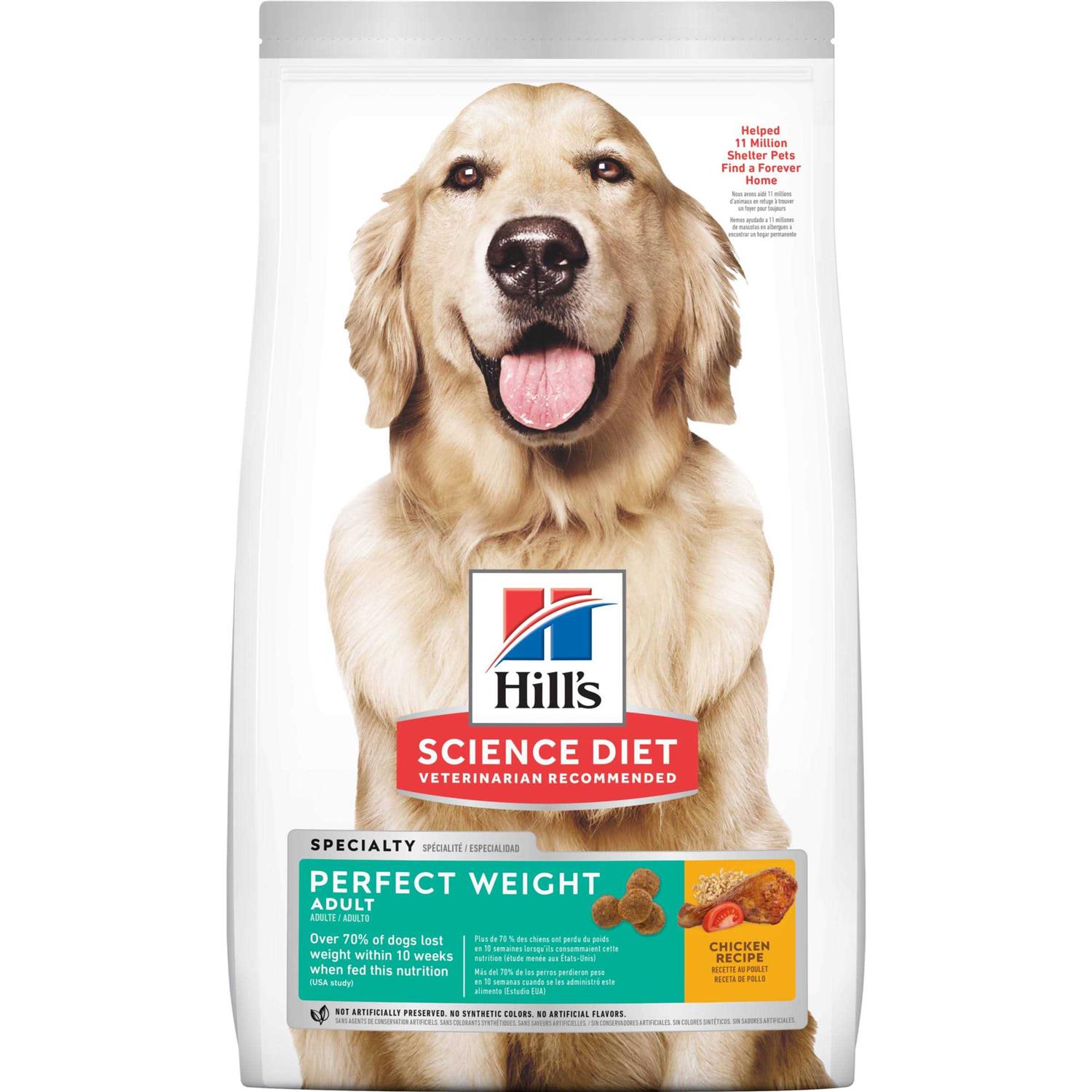Hill's Science Diet Adult Perfect Weight Chicken Dog Food - Pet Supplies online store