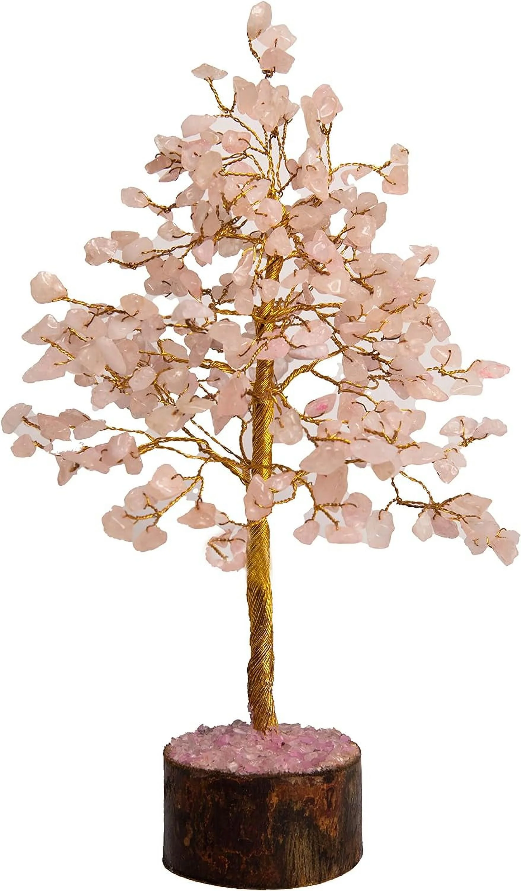 Wonder Care Crystal Tree for Home Decorations Crystals and Healing Stones Witchy Room Crystal Decor Tree Crystal Gifts Gem Tree Christmas Tree Stands for Real Tree (300 Beads Rose Quartz Tree)