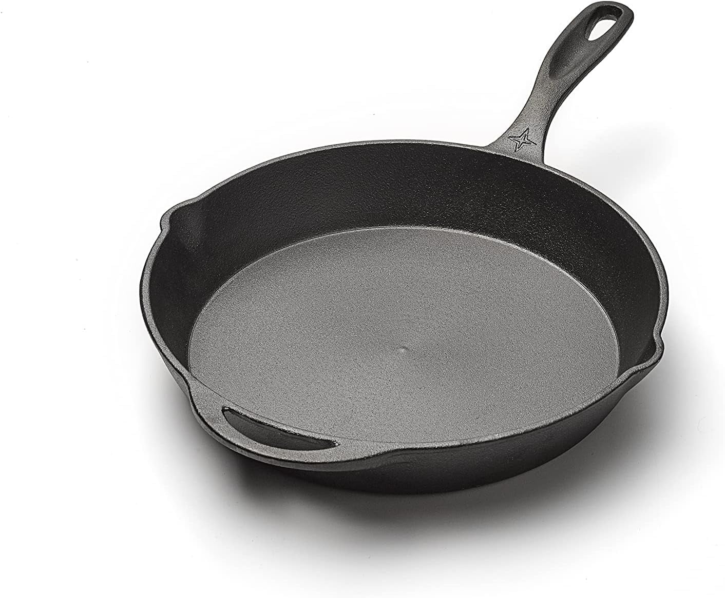 12 Inch Enameled Cast Iron Skillet - Black Pan For Pancakes And Frying - Smooth Cast Iron Skillet Frying Pan