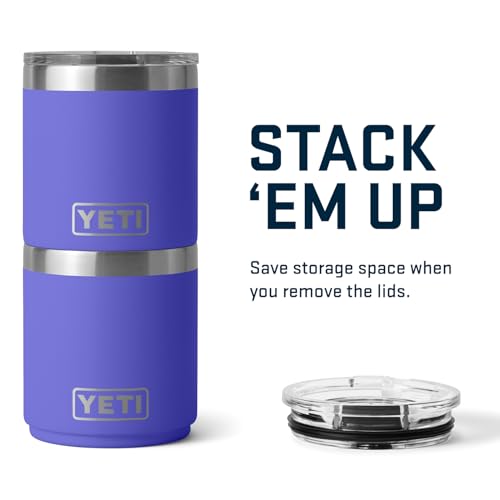 YETI Rambler Lowball, Vacuum Insulated Stainless Steel Stackable Lowball with MagSlider Lid, Stainless Steel, 10 oz (296 ml)