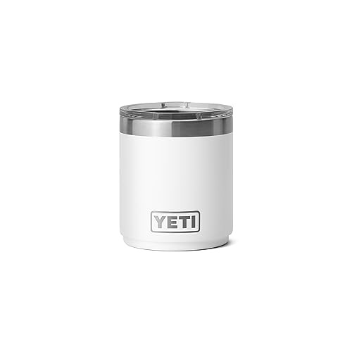 YETI Rambler Lowball, Vacuum Insulated Stainless Steel Stackable Lowball with MagSlider Lid, Stainless Steel, 10 oz (296 ml)