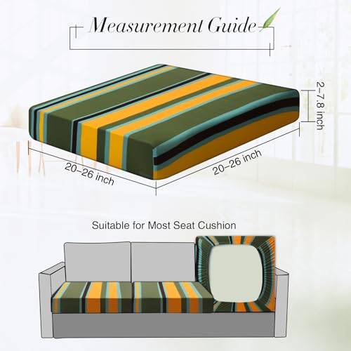 8 Pcs Patio Stretch Sofa Cushion Cover Outdoor Cushion Cover Replacement Patio Furniture Cushions Couch Slipcovers Chair Seat Cover Soft Flexibility Protector (Blue Red Green)