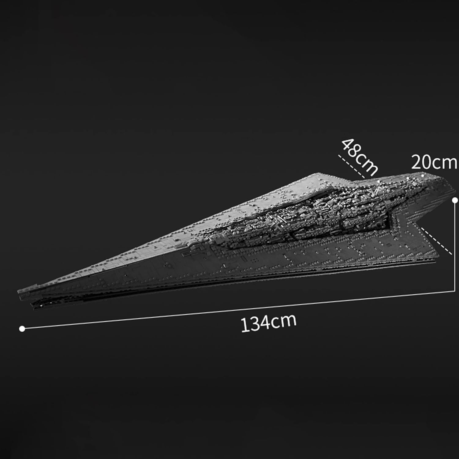 Audio Star Imperial Wars Cruiser Destroyer - 7550+ pcs Super Star UCS Imperial Destroyer Model, Compatible with Lego Star Wars, 52.7 x 18.8 x 7.8 inches