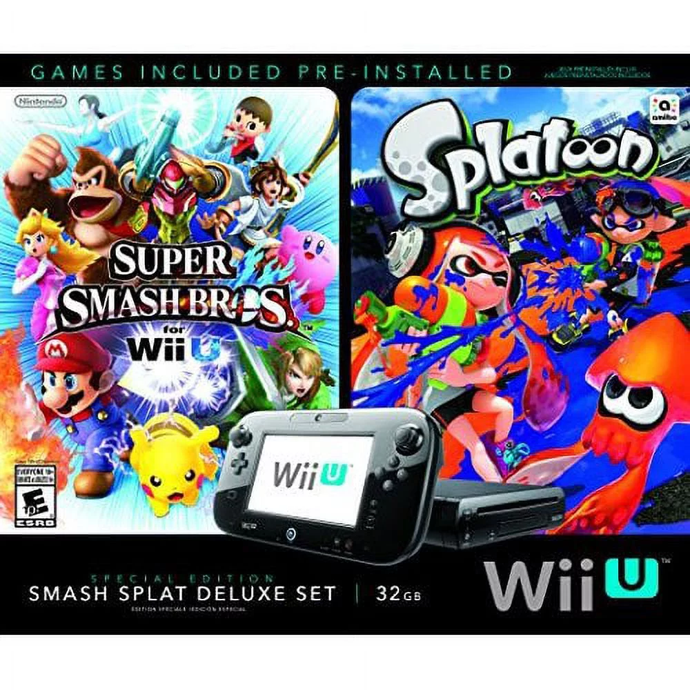 Used Wii U Super Smash Bros And Splatoon Bundle Special Edition Deluxe Set (Used)