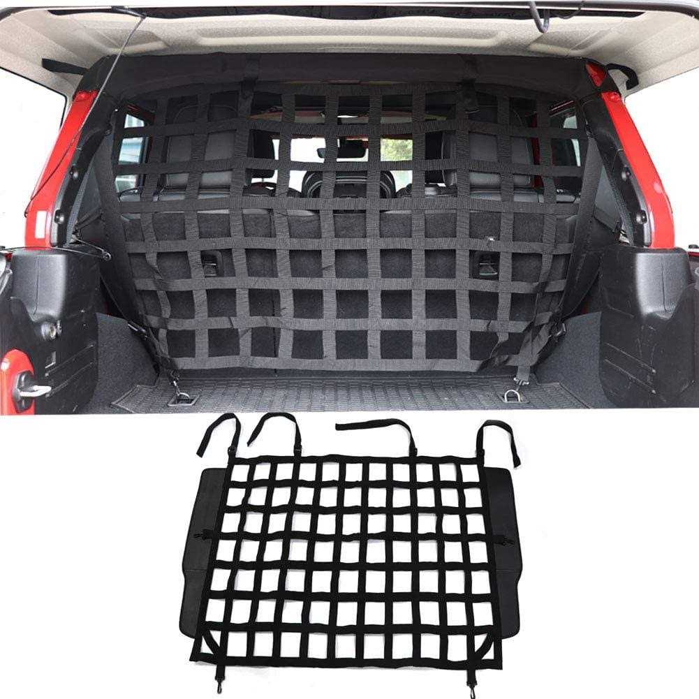 BESTAOO Pet Net Vehicle Safety Mesh Dog Barrier for Jeep Wrangler JK JL 4-Door 2007-2024 - Pet Supplies online store