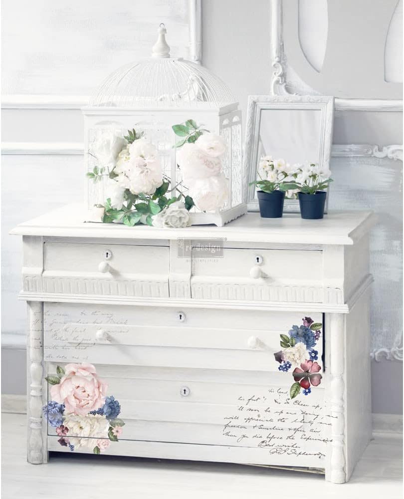 Lavender Bush Rub on Transfers for Furniture Vintage Rub on Transfers Stickers for Crafts Classic Spring Summer Flowers Decoration Transfers for Home Office Scrapbooking Envelope Wood DIY Craft