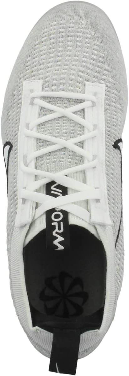 Nike Mens Air Vapormax 2021 FK White/White/Black/Metallic Silver 10 D - Medium