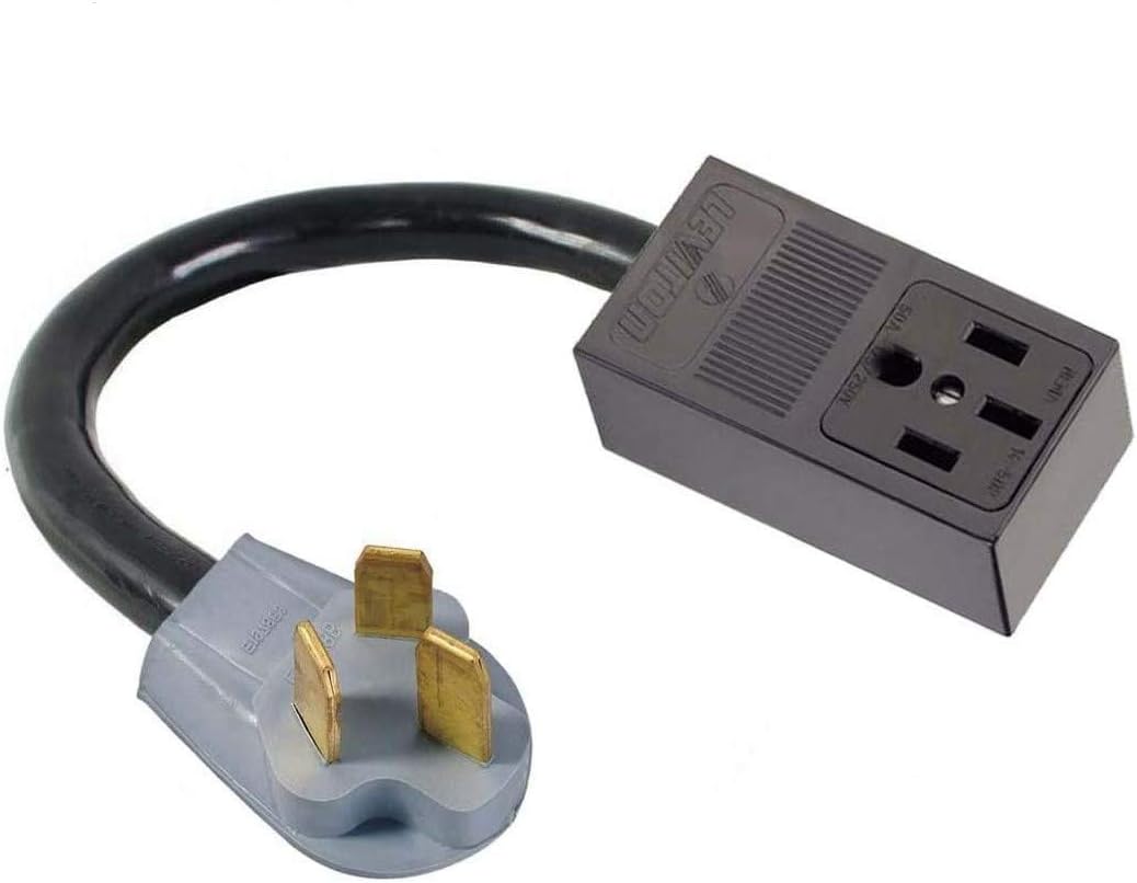 OLD MALE 10-50P 3-PRONG PLUG to NEW FEMALE 14-50R 4-PIN RECEPTACLE RANGE / STOVE / OVEN / DRYER ADAPTER 220 HOME APPLIANCE POWER CORD WIRE CONVERTER. 50A-125/250V GETWIREDUSA FX355 Pack of 2
