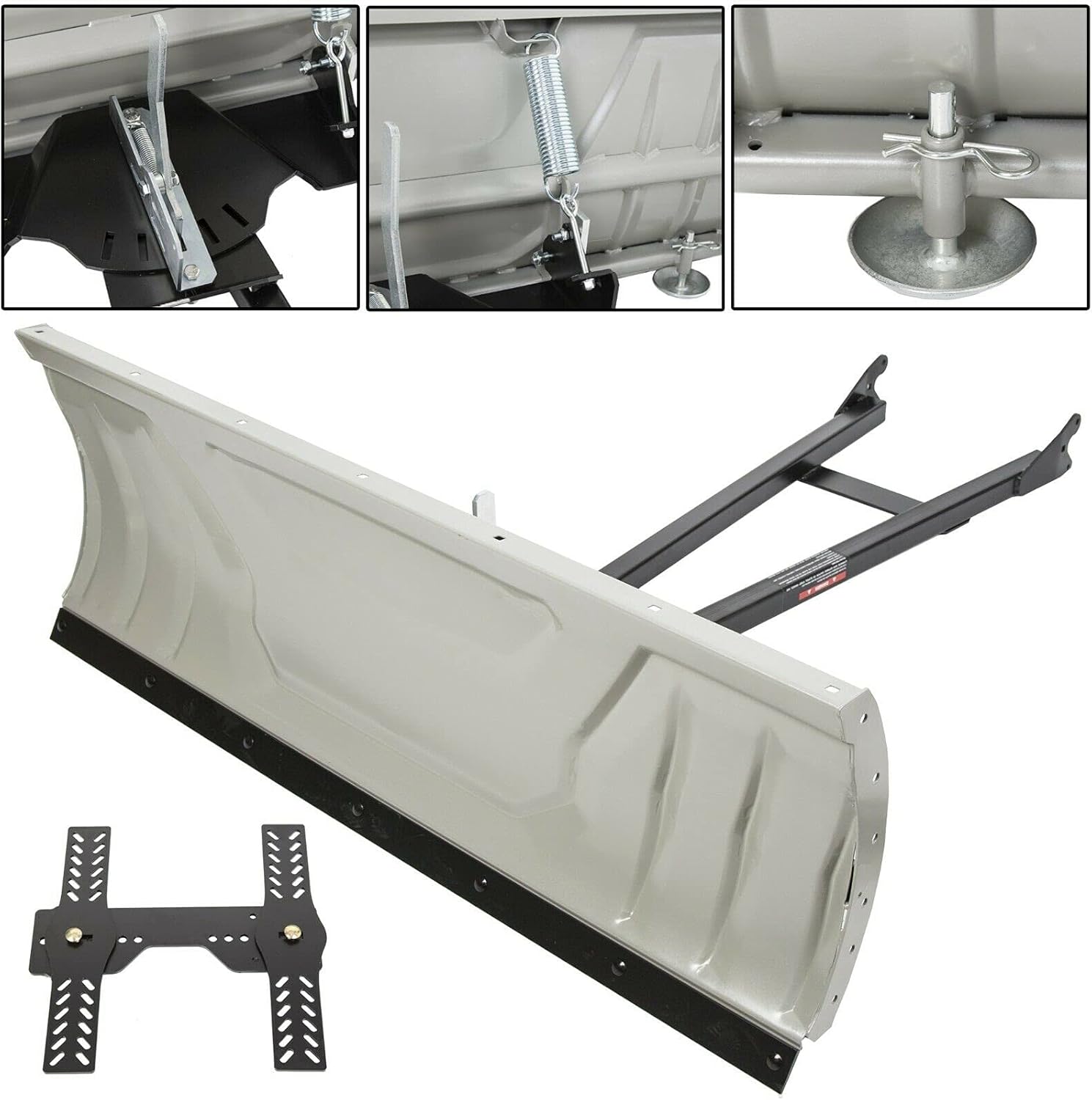 AntsGroup Steel Atv Snow Plow Adjustable 48