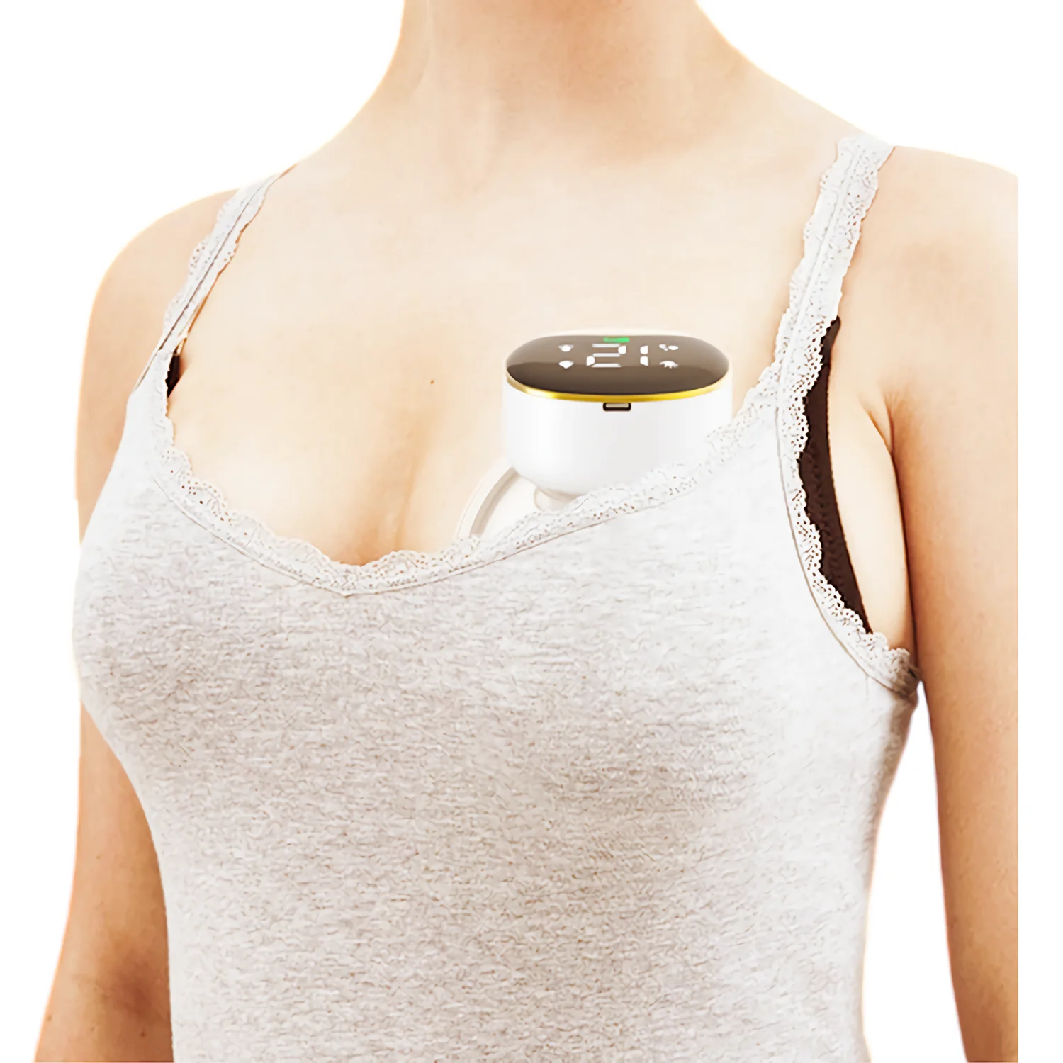 perfrom Double Electric Wearable Breast Pump, Hands Free Breast Pump with 4 Modes & 12 Levels, Rechargeable Breast Pump with LCD Display