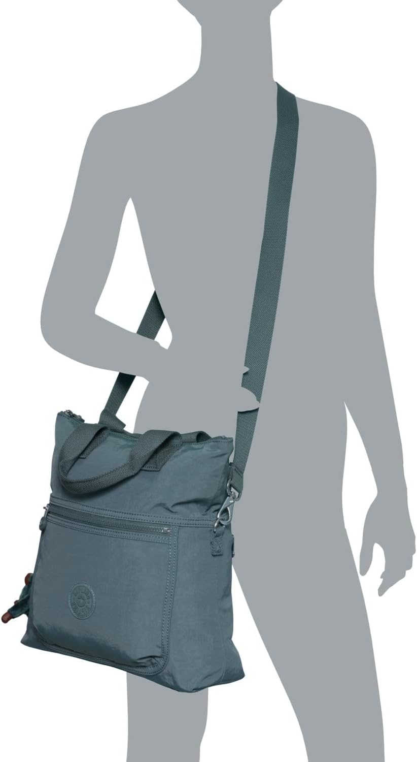 Kipling Eleva Large Convertible Crossbody Tote Bag, Light Aloe Tonal