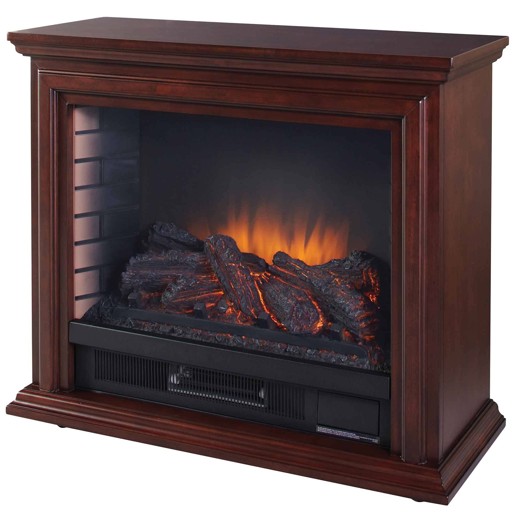 Pleasant Hearth Sheridan Mobile Fireplace - Cherry