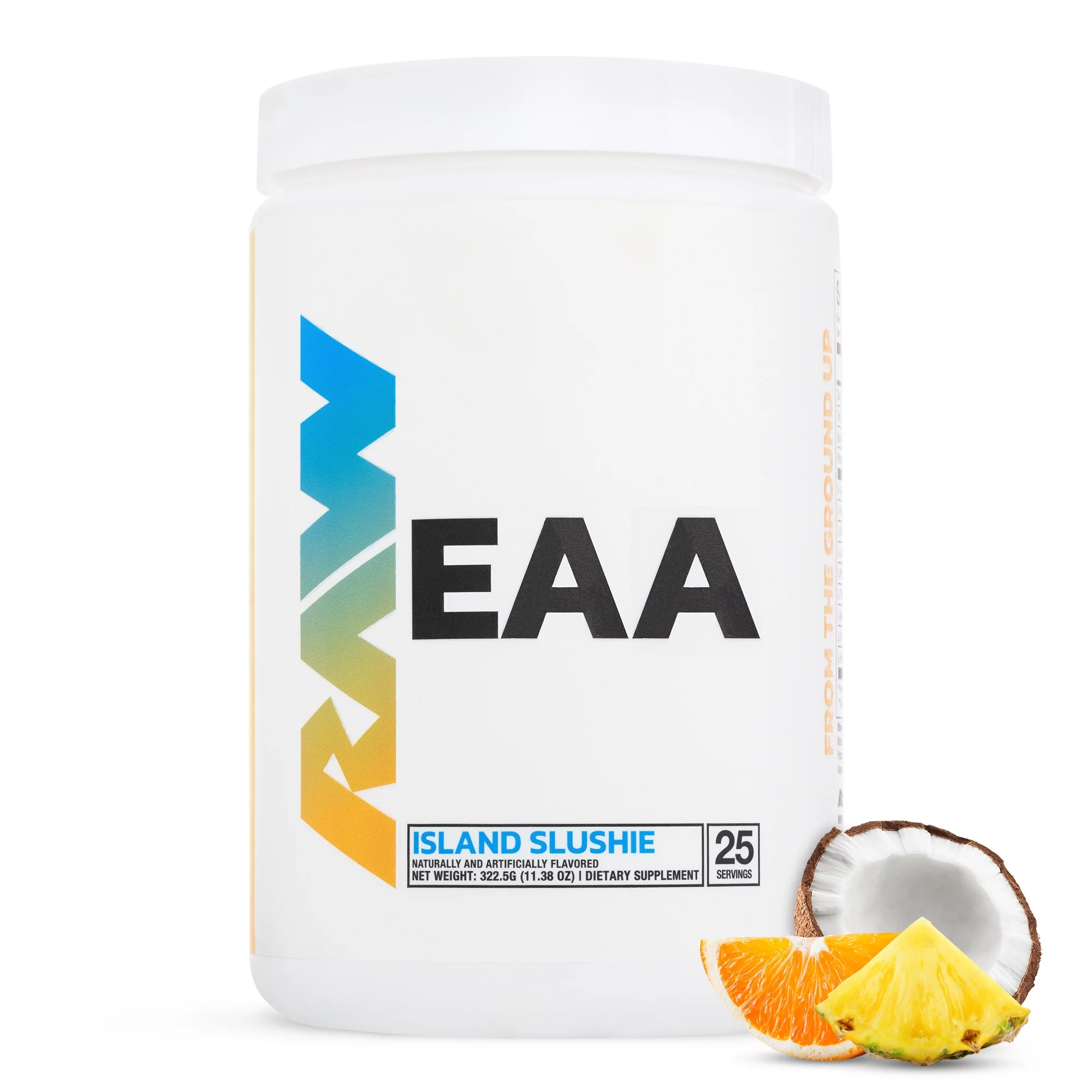 RAW Nutrition EAA Essential Amino Acids Powder Supplement, Island Slushie, 25 Servings