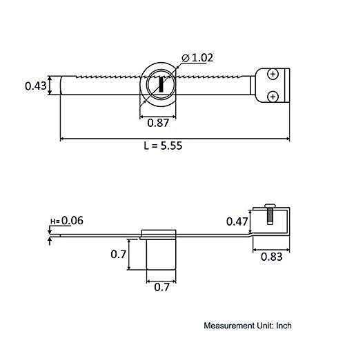 WOOCH Sliding Glass Door Ratchet Lock with Chrome Finish, Keyed Alike Showcase Display - 2 Pack
