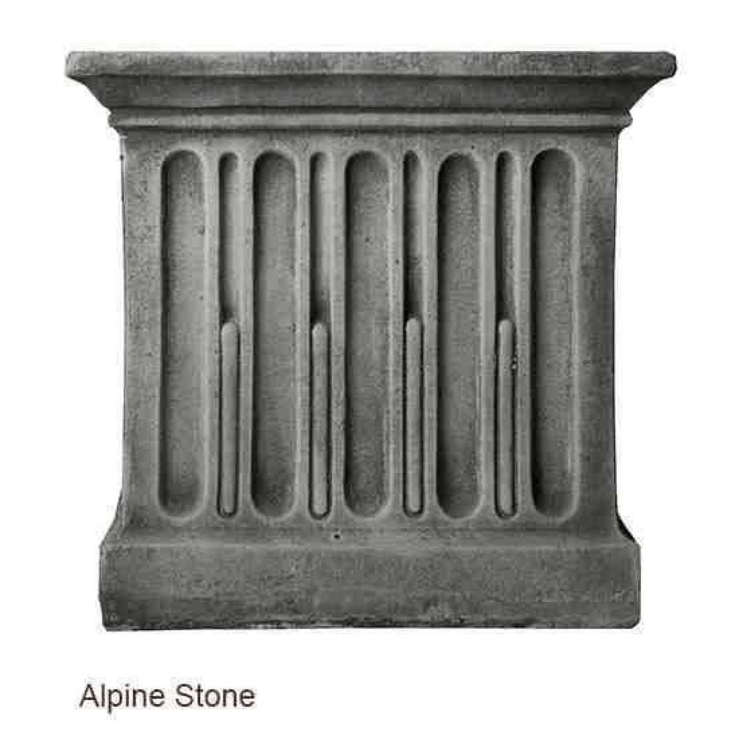 Campania International Yin Yang Brown Stone Pedestal Birdbath