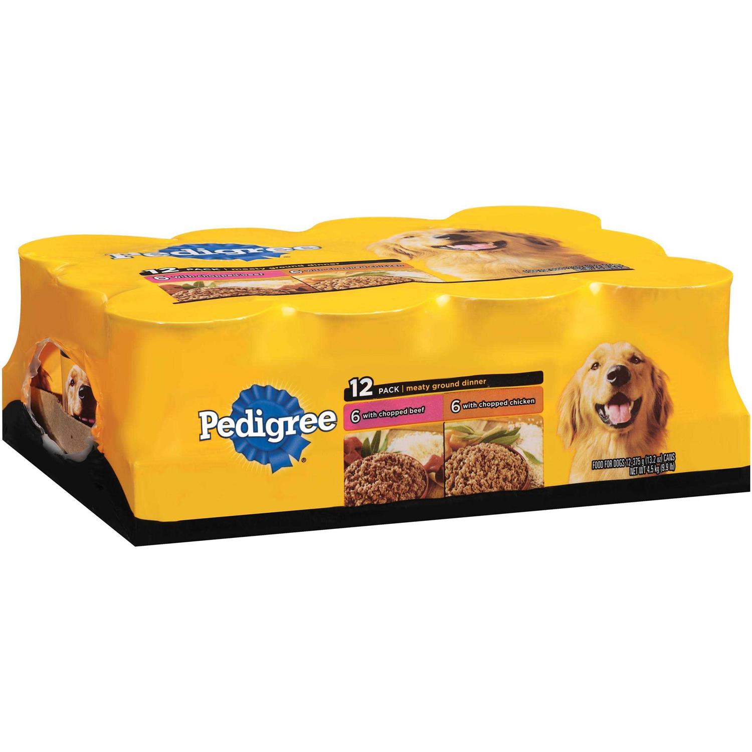 Pedigree Chopped Ground Dinner Variety Pack with Beef & Chicken Wet Dog Food - Pet Supplies online store