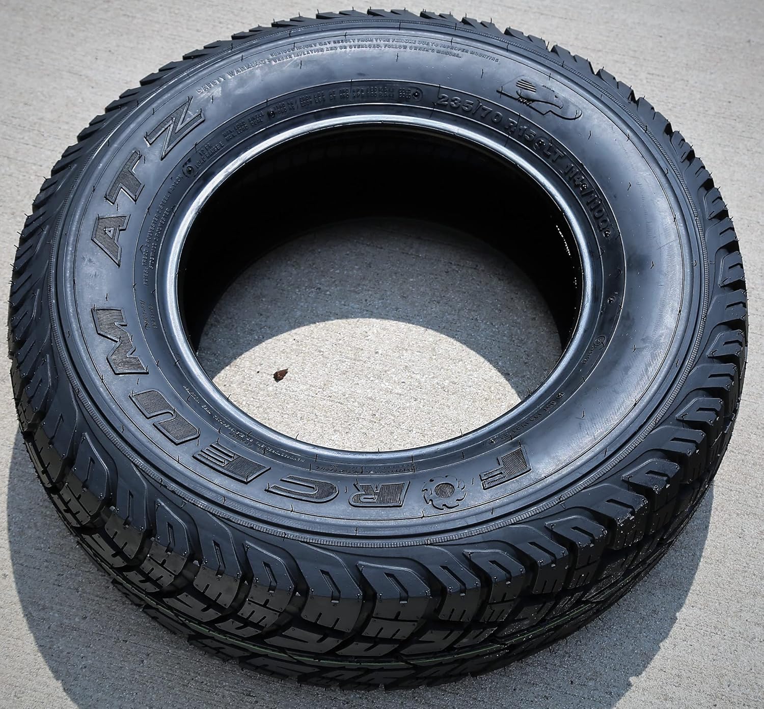 Forceum ATZ A/T All-Terrain Off-Road Light Truck Radial Tire-LT235/70R15 235/70/15 235/70-15 114/110Q Load Range E LRE 10-Ply BSW Black Side Wall