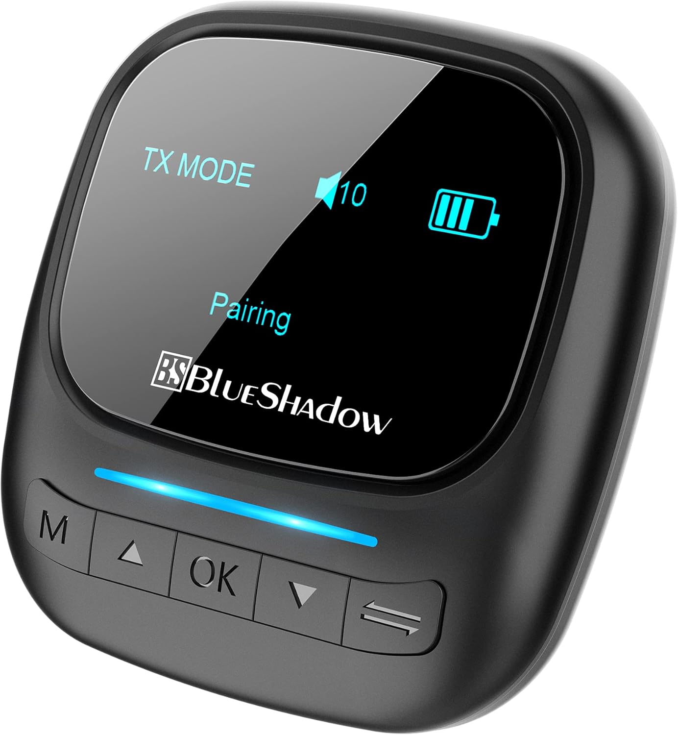 Bluetooth 5.0 Transmitter Receiver for TV PC, 2-in-1 Wireless Bluetooth Adapter with Display Screen, Low Latency Wireless Bluetooth Audio AUX Transmitter Adapter for TV, PC, Car, Home Stereo System