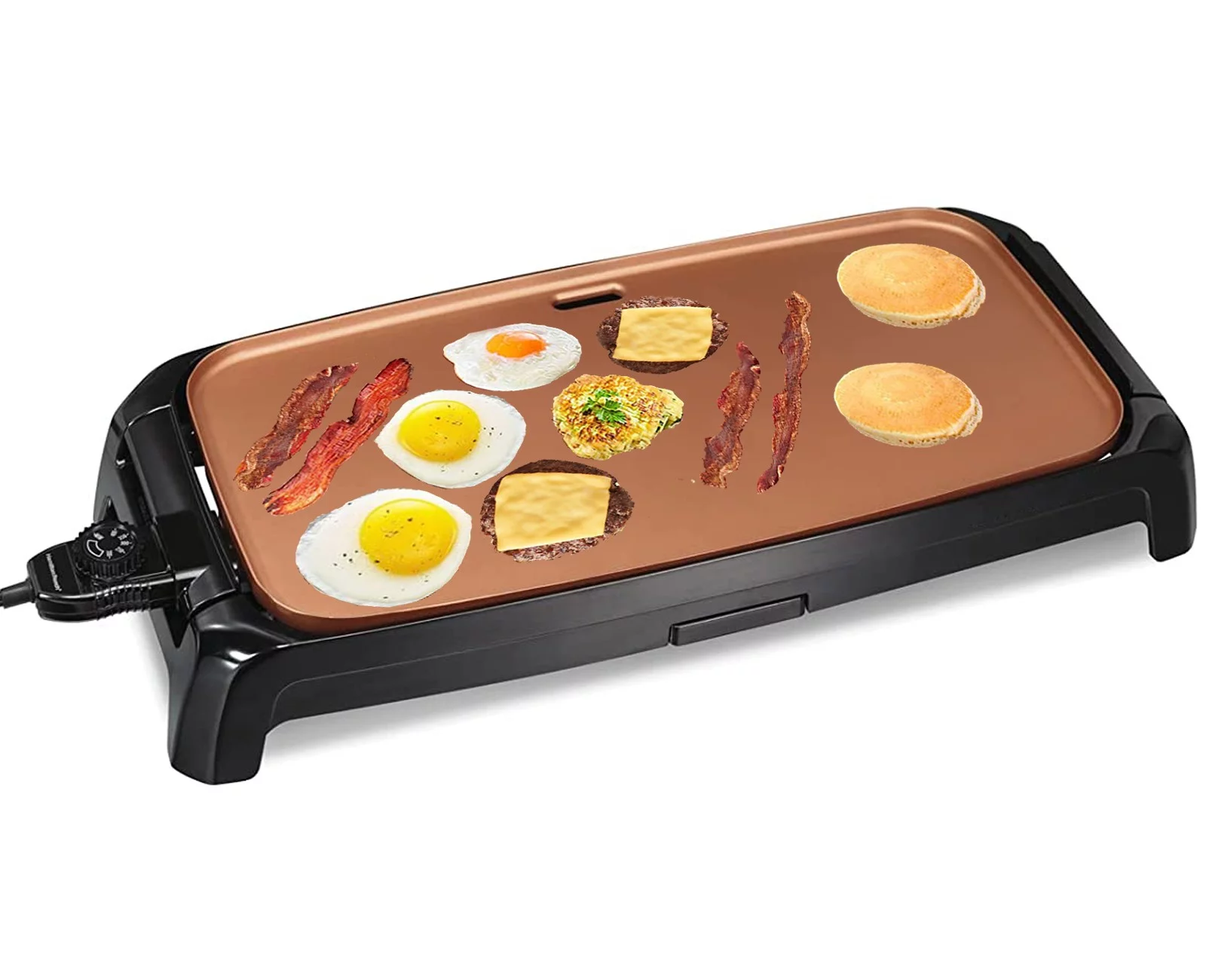 Nonstick Ceramic Electric Griddle - 200 Square Inch Cooking Surface