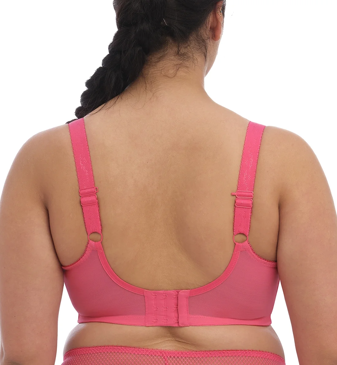 Elomi Charley Banded Stretch Lace Plunge Underwire Bra (4382),34HH,Honeysuckle