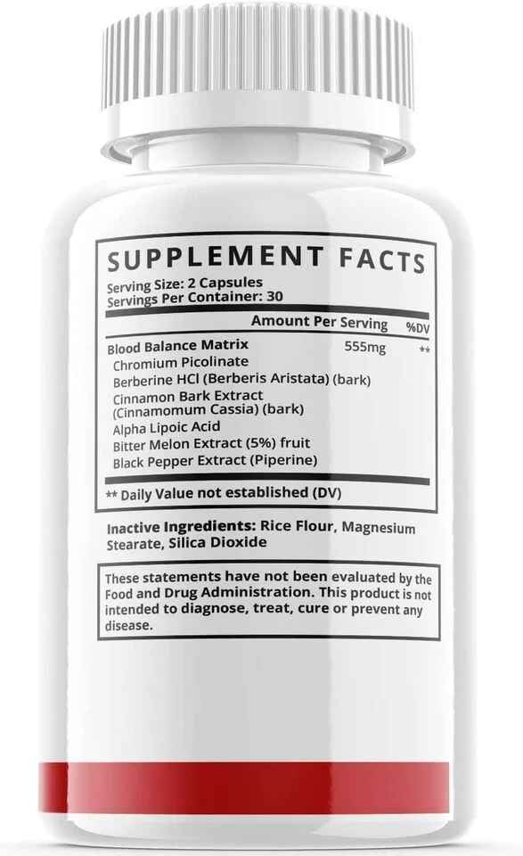 Red Boom Blood Sugar Supplement Support, Glucose, Metabolism - 60 Capsule