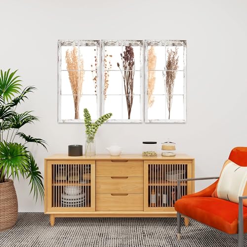 GerardoTee 3 Piece Canvas Wall Art The interior living room modern furniture fashionable dried flowers a Modern Print Paintings Artwork Picture Wall Decor for Living Room Home Office Decor