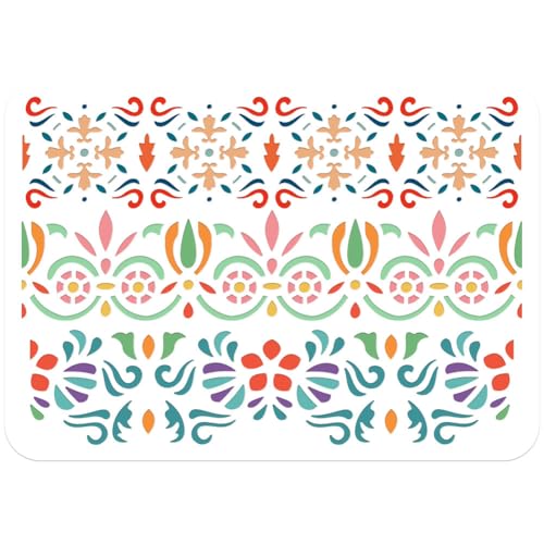 NBEADS Book PET Painting Stencil, 11.69x8.27 Inch Reusable Craft Stencils Hollow Out Drawing Painting Template for Painting on Wood Fabric Paper Walls Canvas Furniture