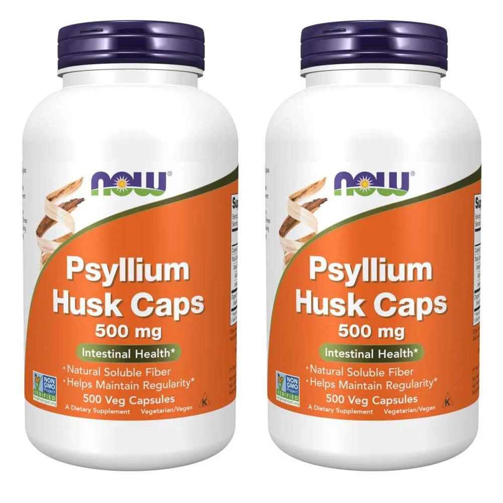 Now Foods Psyllium Husk 500Mg, 500 Capsule (2 Pack)