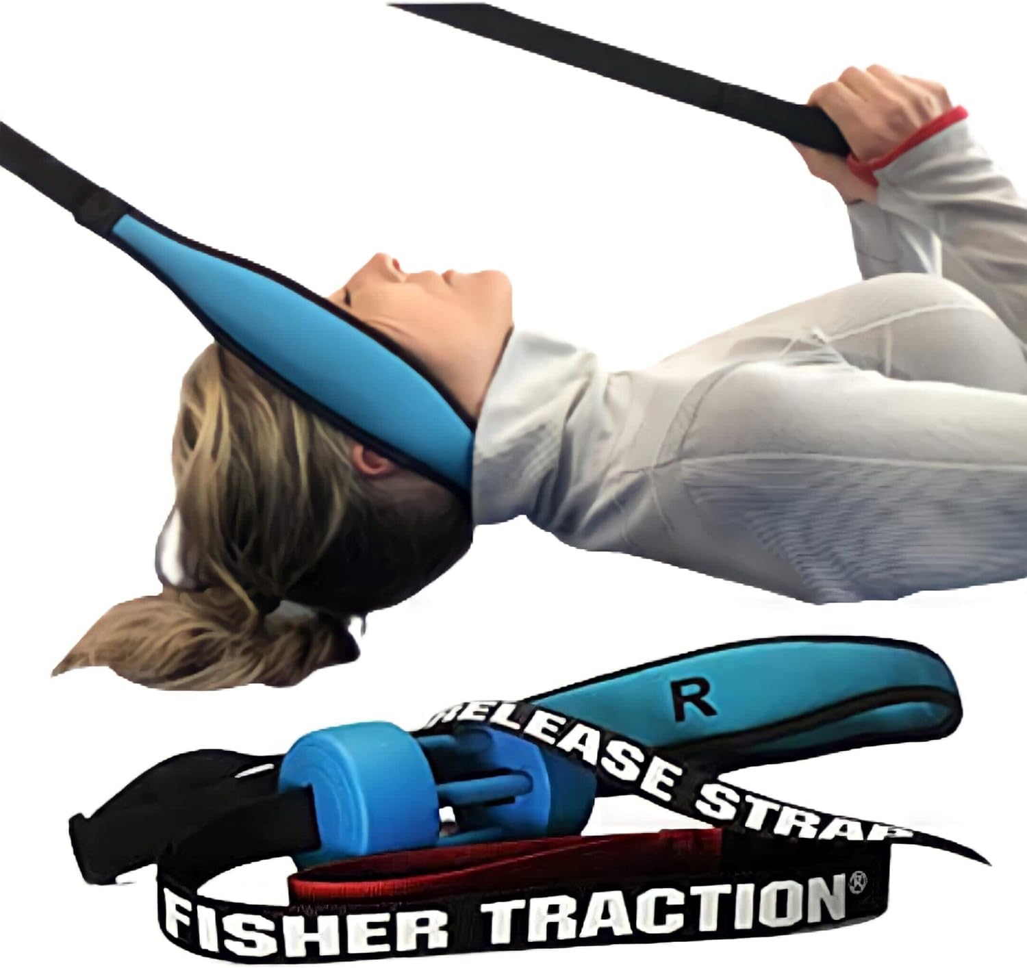 Fisher Traction Neck Pain & Headache Relief, Invented & Patented by Doctor for Pinched Nerves & Disc Bulges for Neck Pain Relief. Mobile Decompression and Neck Stretcher (Neck Unit)