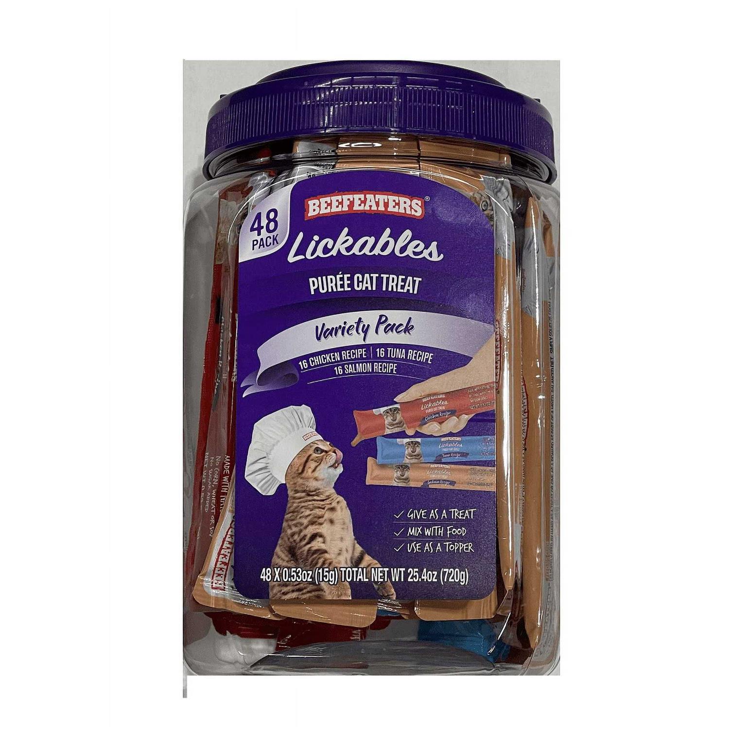 Beefeaters Lickables Puree Cat Treat Variety Pack 25.4 OZ - Pet Supplies online store