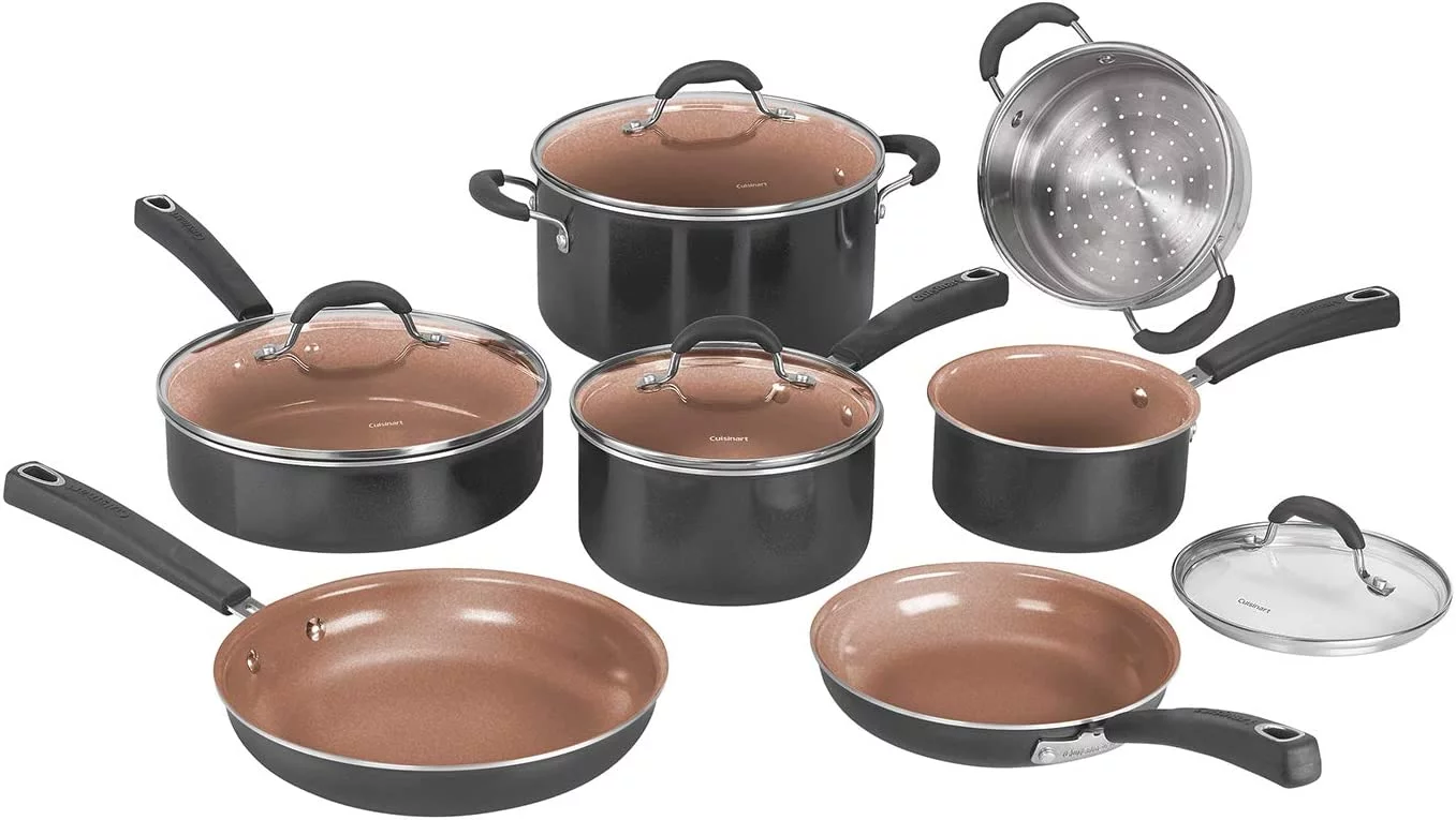Cuisinart 54CCP-11BK 11pc Ceramica XT Non-Stick Cookware Set New