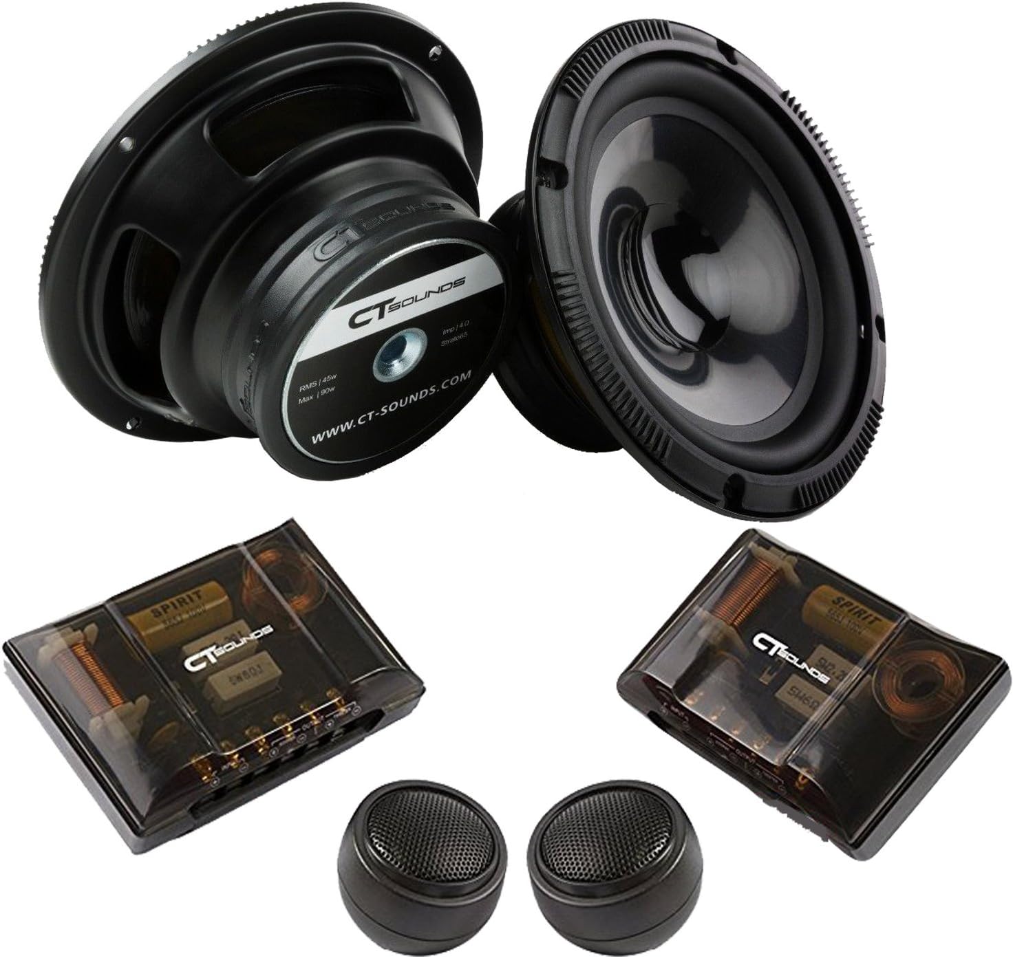 CT Sounds Strato 6.5” 240 Watt 2-Way Weatherproof Component Car Speaker Set