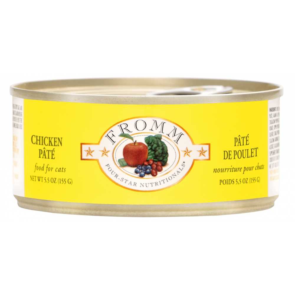 Fromm Four Star Chicken Pate Canned Cat Food - 5.5 oz, case of 12 | PetFlow - Pet Supplies online store