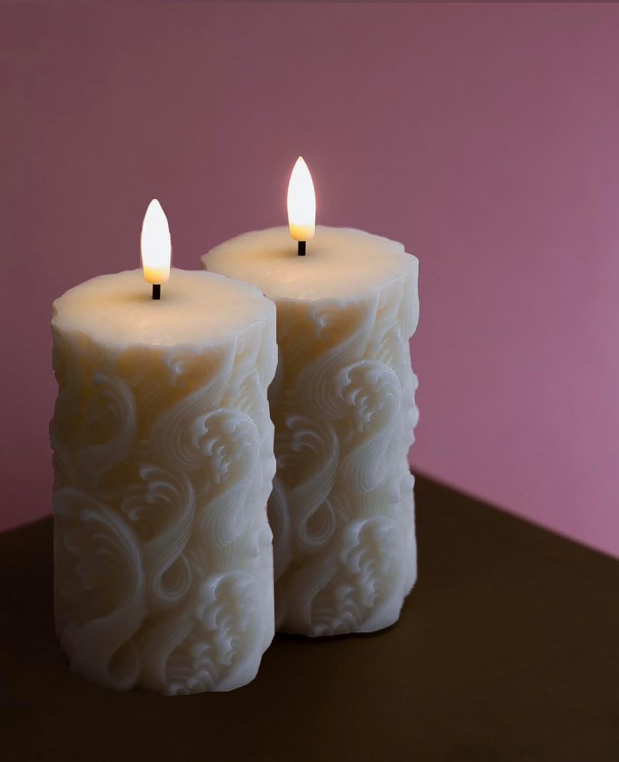 Unique Design Flameless LED Candles Set with Remote Control. Flickering Flameless Candles for Romantic Ambiance and Home Decoration. Battery Operated Candles.