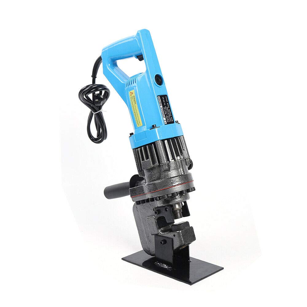 Electric Hydraulic Hole Puncher, 110V 10T Hole Digger Force Puncher Hydraulic Hole Punching Tool with 5 Types Dies for Iron Plate Copper Aluminum Angle Steel - Cutting Thickness Up to 1/4''