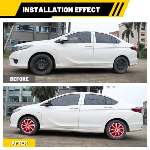 Hubcap Wheel Rim Covers 16 inch, Chrome Wheel Cover ABS Hub Caps Snap On Car Truck SUV Sturdy Guards Replacement Set of 4, Universal for Most Cars ABS & PC Material