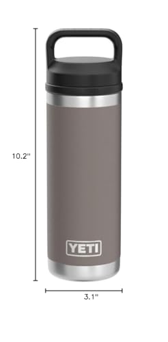 YETI Rambler 18 oz Bottle, Vacuum Insulated, Stainless Steel with Chug Cap, Sandstone Pink
