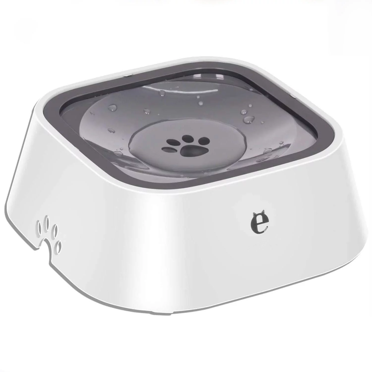 EverPet  35OZ Pet Dog Water Bowl No-Spill Pet Water Bowl Slow Water Feeder Dog Bowl No-Slip Pet Water DispenserFeeder Bowl for Dogs and Cats GREY